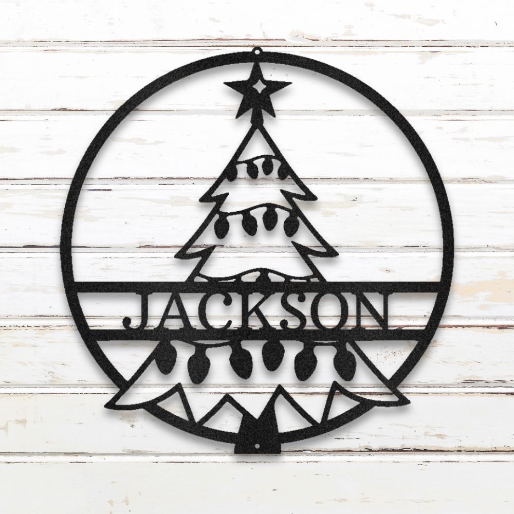 Personalized outlet Christmas Tree Metal Art