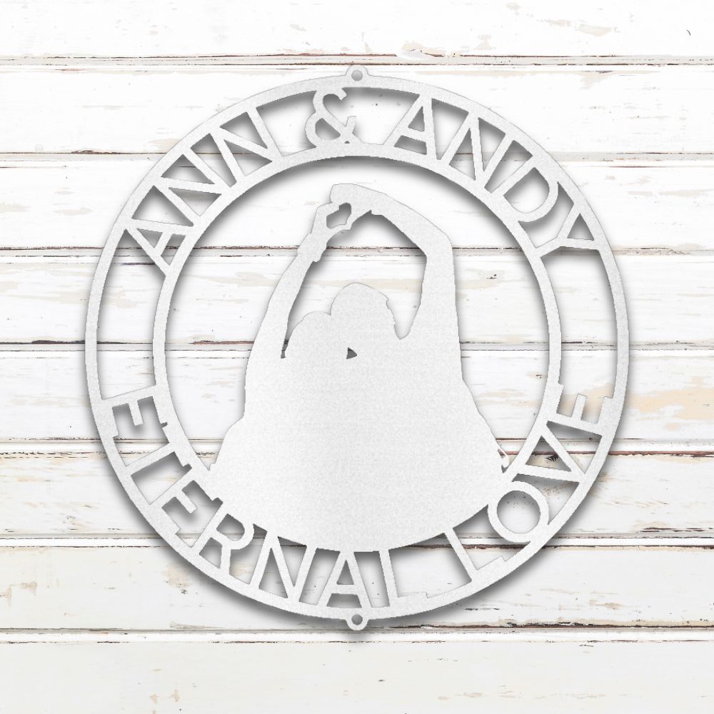 Couples Silhouette I Custom Metal Wall Art