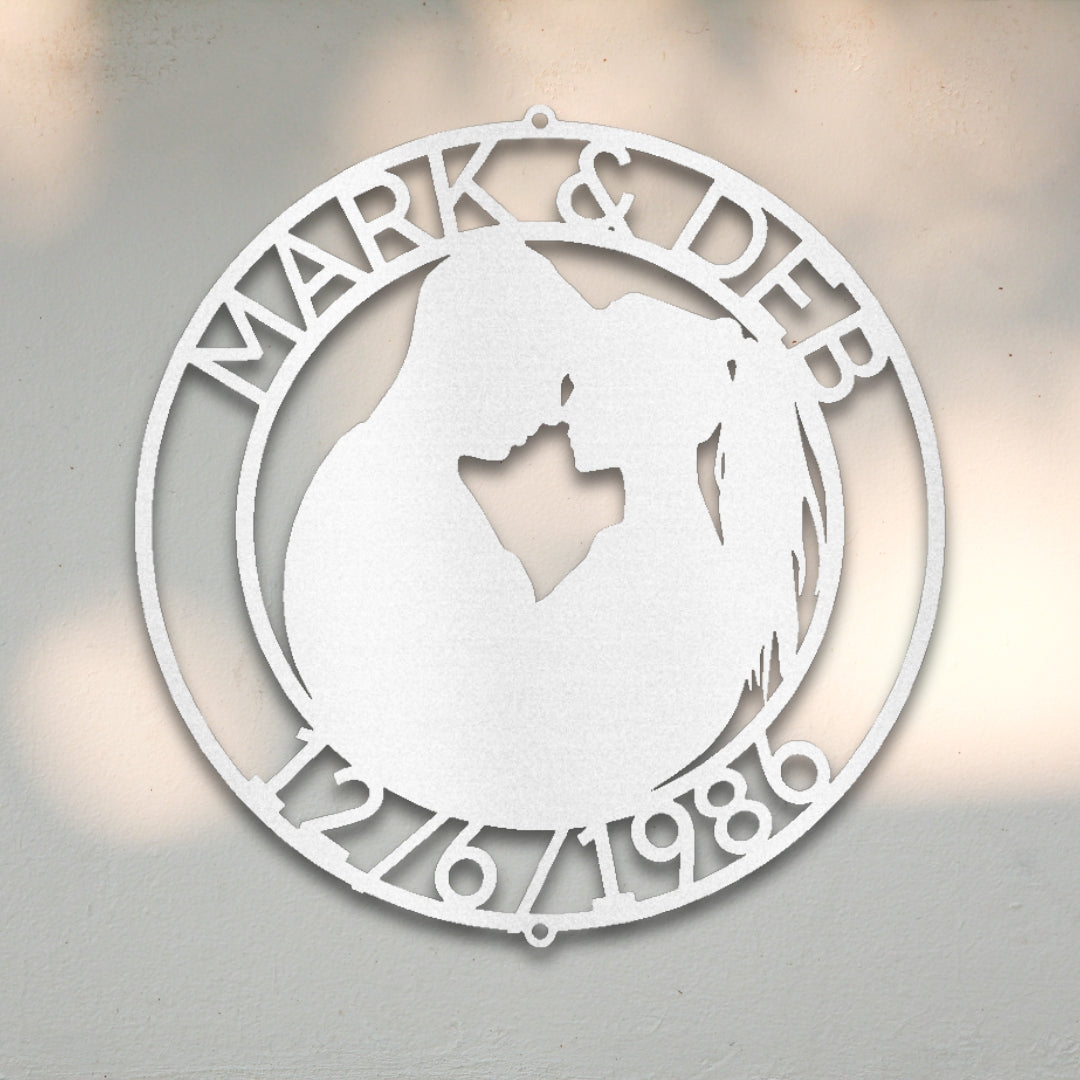Couples Silhouette II Custom Metal Wall Art | Sovereign Metalworks