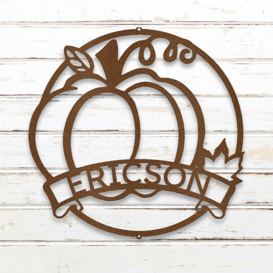 Pumpkin I Custom Metal Wall Art