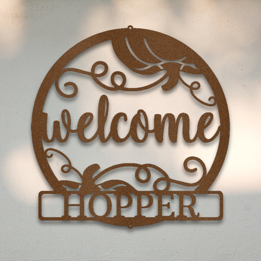 Fall Welcome Sign Custom Metal Wall Art | Sovereign Metalworks