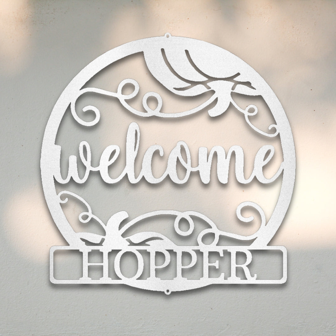 Fall Welcome Sign Custom Metal Wall Art | Sovereign Metalworks