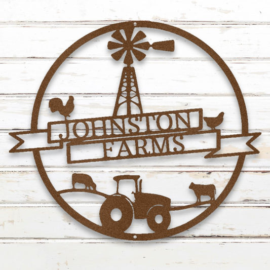 Farm Banner Custom Metal Wall Art