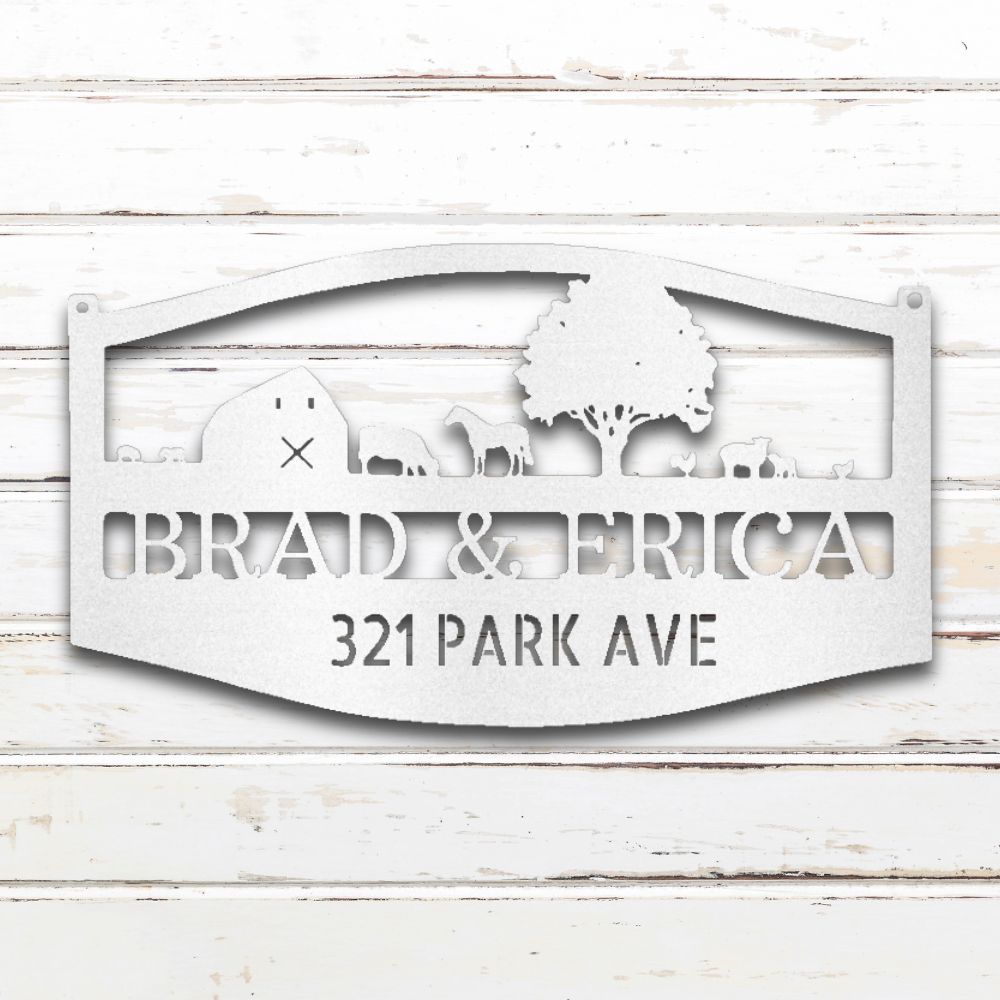 Farm Scene Custom Metal Wall Art