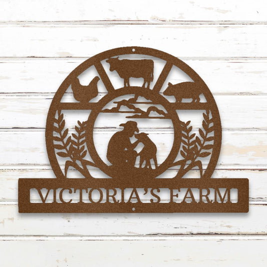 Wheat Field Custom Metal Wall Art