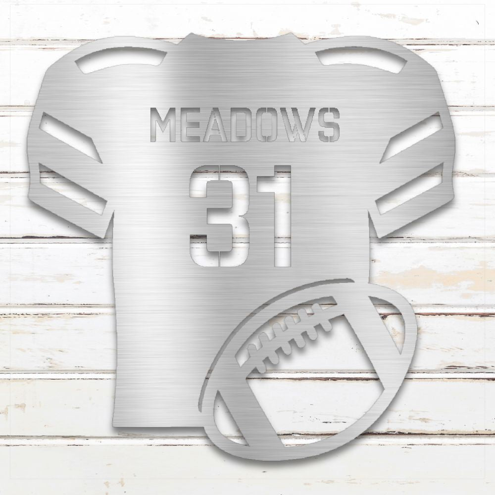 Football Jersey | Personalized Metal Wall Art