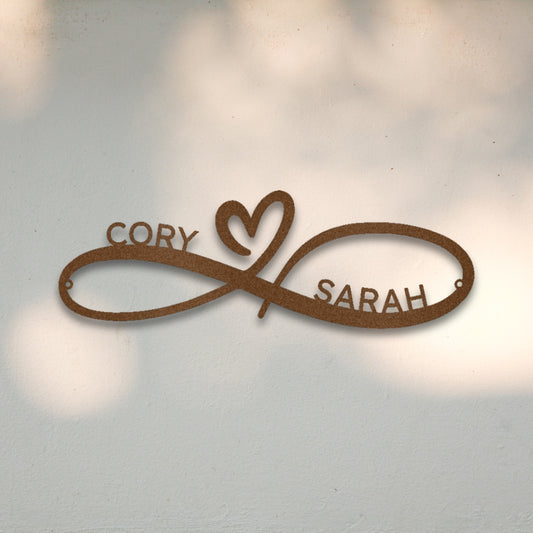Infinity Couples Custom Metal Wall Art | Sovereign Metalworks