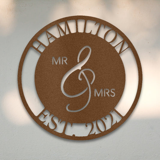Mr. & Mrs. Custom Metal Wall Art | Sovereign Metalworks