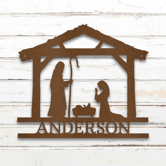 Nativity I Custom Metal Wall Art