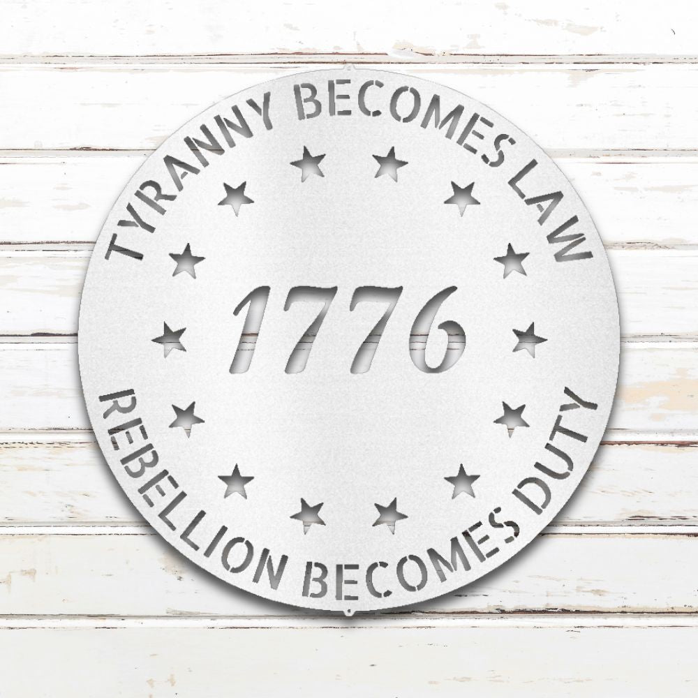 Old School '76 I Metal Wall Art (White) | Shop Custom Metal Signs & Wall Decor | Sovereign Metalworks