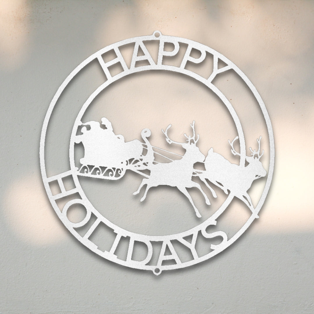 Santa & Reindeer Custom Metal Wall Art | Sovereign Metalworks