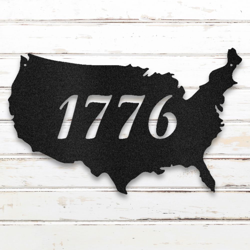 1776 Metal Wall Art (Black) | Shop Custom Metal Signs & Wall Decor | Sovereign Metalworks