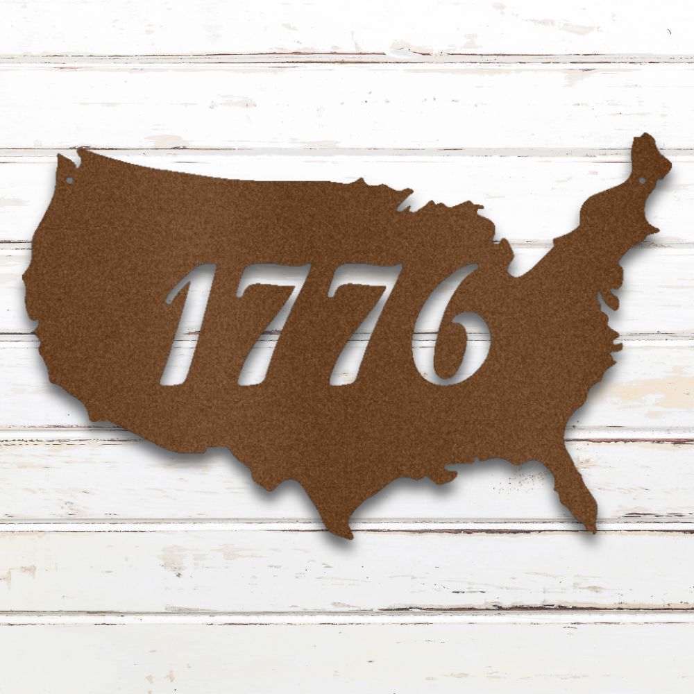 1776 Metal Wall Art (Copper) | Shop Custom Metal Signs & Wall Decor | Sovereign Metalworks