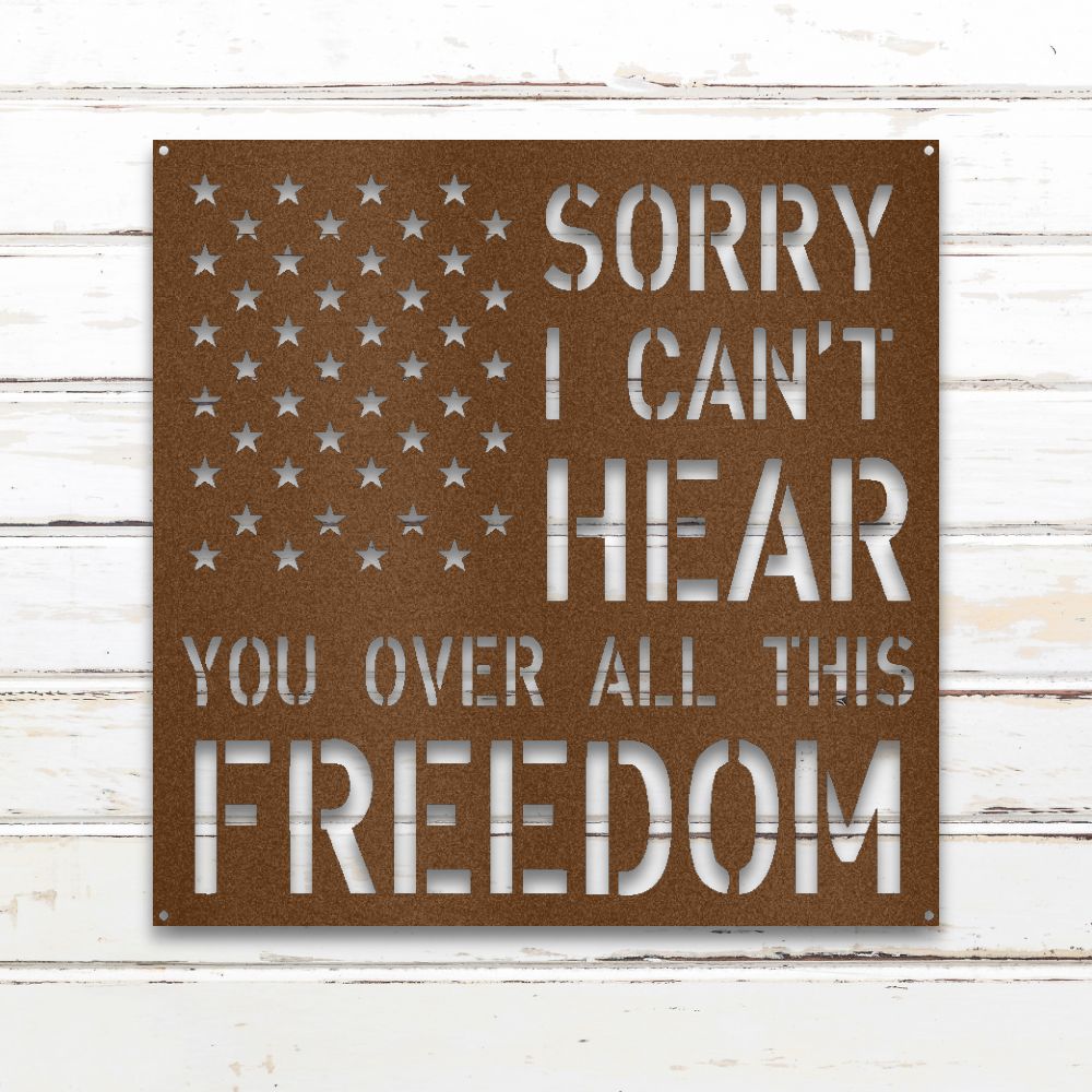 All This Freedom Metal Sign (Copper) | Shop Custom Metal Signs & Wall Decor | Sovereign Metalworks