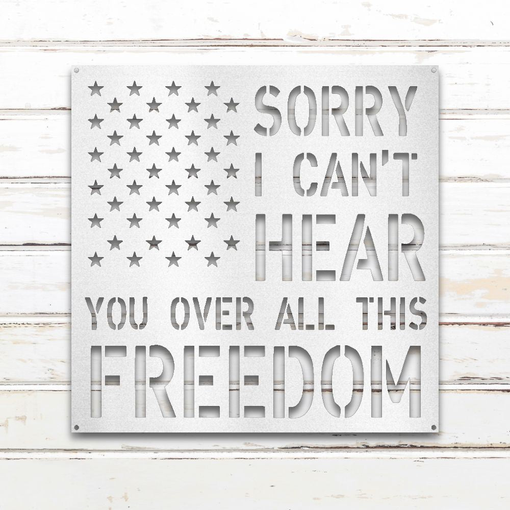 All This Freedom Metal Sign (White) | Shop Custom Metal Signs & Wall Decor | Sovereign Metalworks