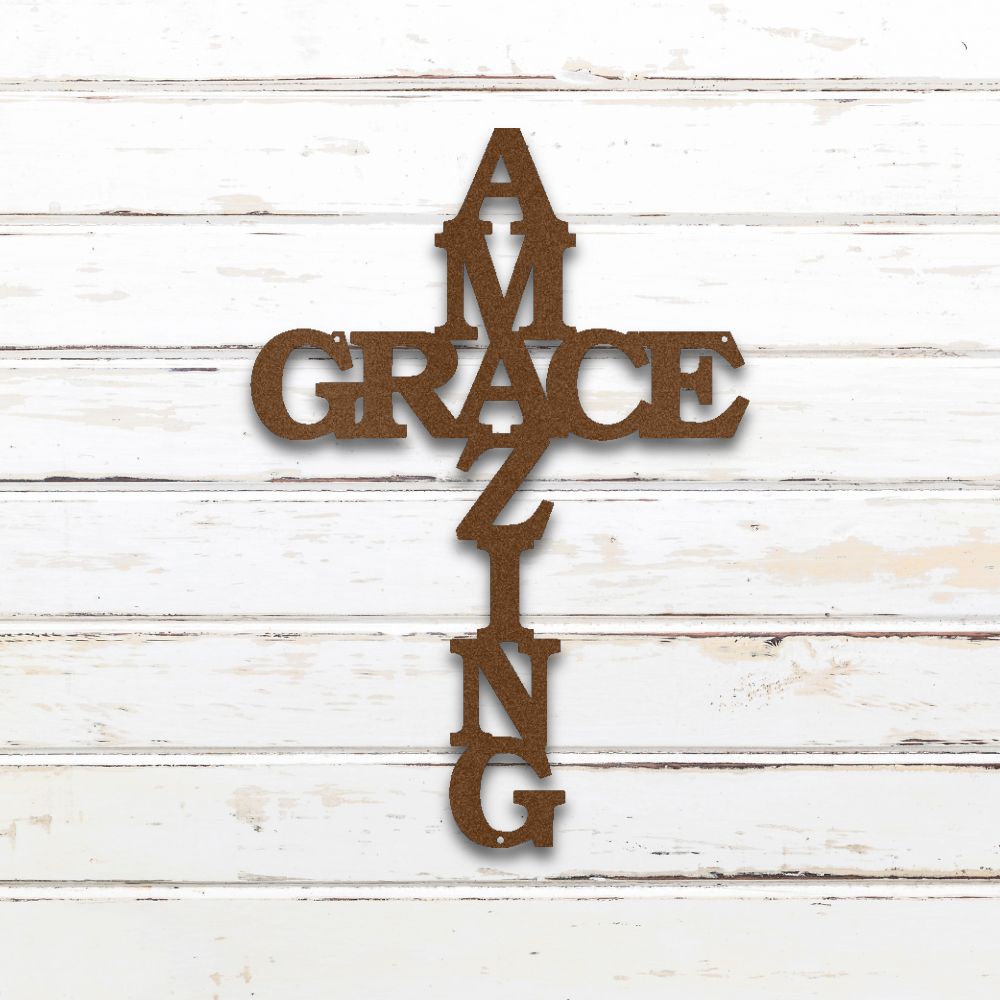 Amazing Grace Metal Wall Art (Copper) | Shop Custom Metal Signs & Wall Decor | Sovereign Metalworks