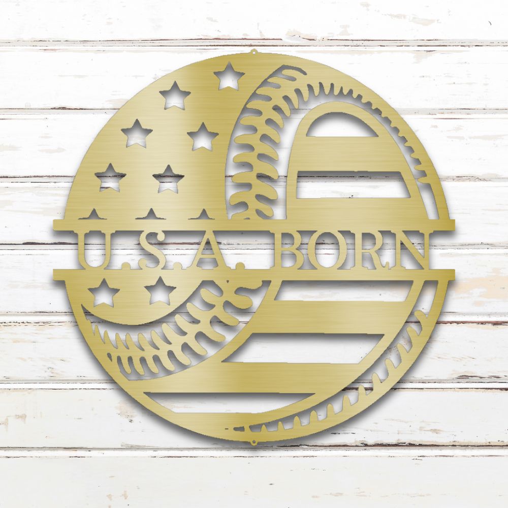 America's Pastime Metal Wall Art (Gold) | Shop Custom Metal Signs & Wall Decor | Sovereign Metalworks