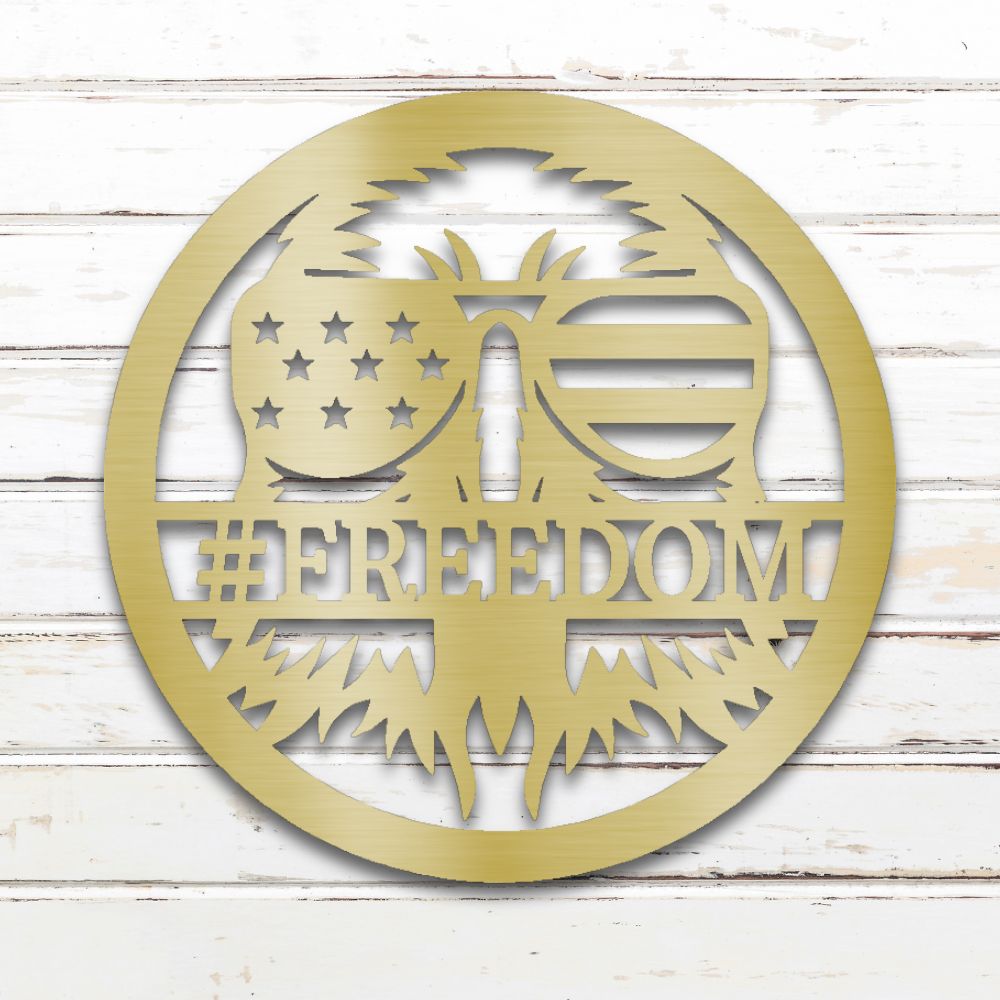 American Eagle Metal Wall Art (Gold) | Shop Custom Metal Signs & Wall Decor | Sovereign Metalworks