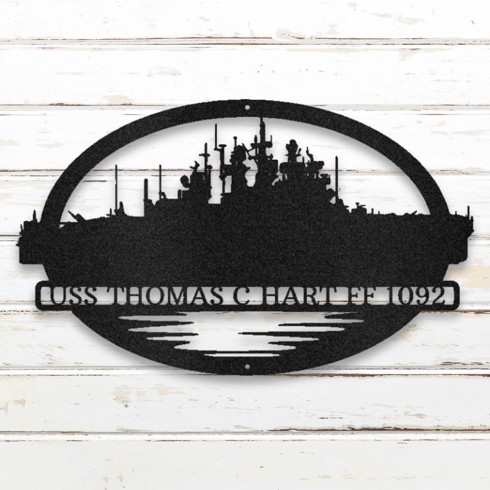 Battleship Metal Wall Art (Black) | Shop Custom Metal Signs & Wall Decor | Sovereign Metalworks