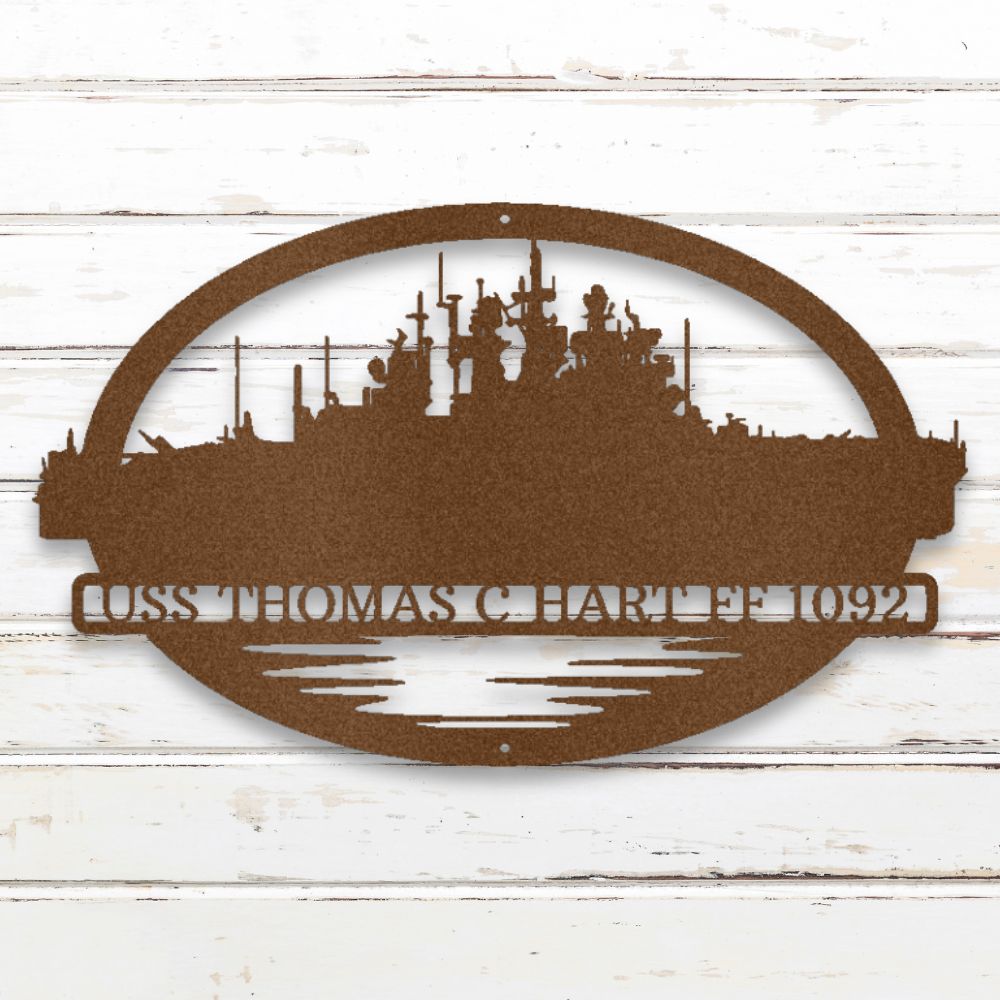 Battleship Metal Wall Art (Copper) | Shop Custom Metal Signs & Wall Decor | Sovereign Metalworks