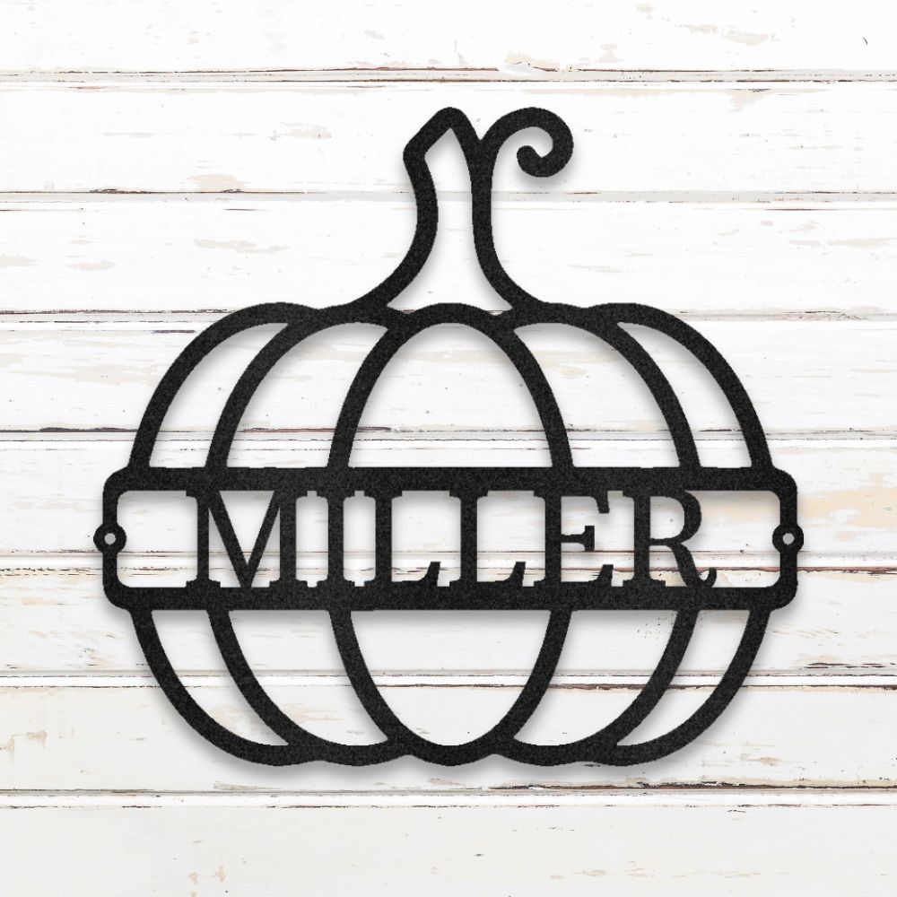 Big Pumpkin Metal Wall Art (Black) | Shop Custom Metal Signs & Wall Decor | Sovereign Metalworks