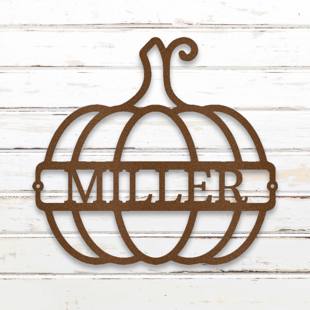 Big Pumpkin Metal Wall Art (Copper) | Shop Custom Metal Signs & Wall Decor | Sovereign Metalworks