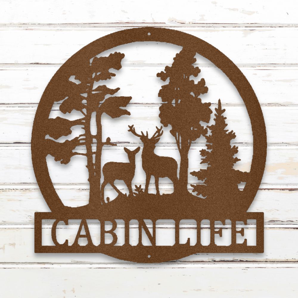 Cabin Life Metal Wall Art (Copper) | Shop Custom Metal Signs & Wall Decor | Sovereign Metalworks