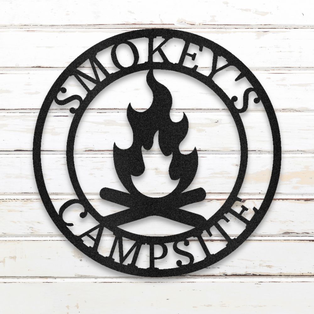 Campfire Metal Wall Art (Black) | Shop Custom Metal Signs & Wall Decor | Sovereign Metalworks