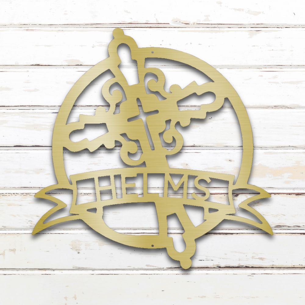 Catholic Cross Metal Wall Art (Gold) | Shop Custom Metal Signs & Wall Decor | Sovereign Metalworks