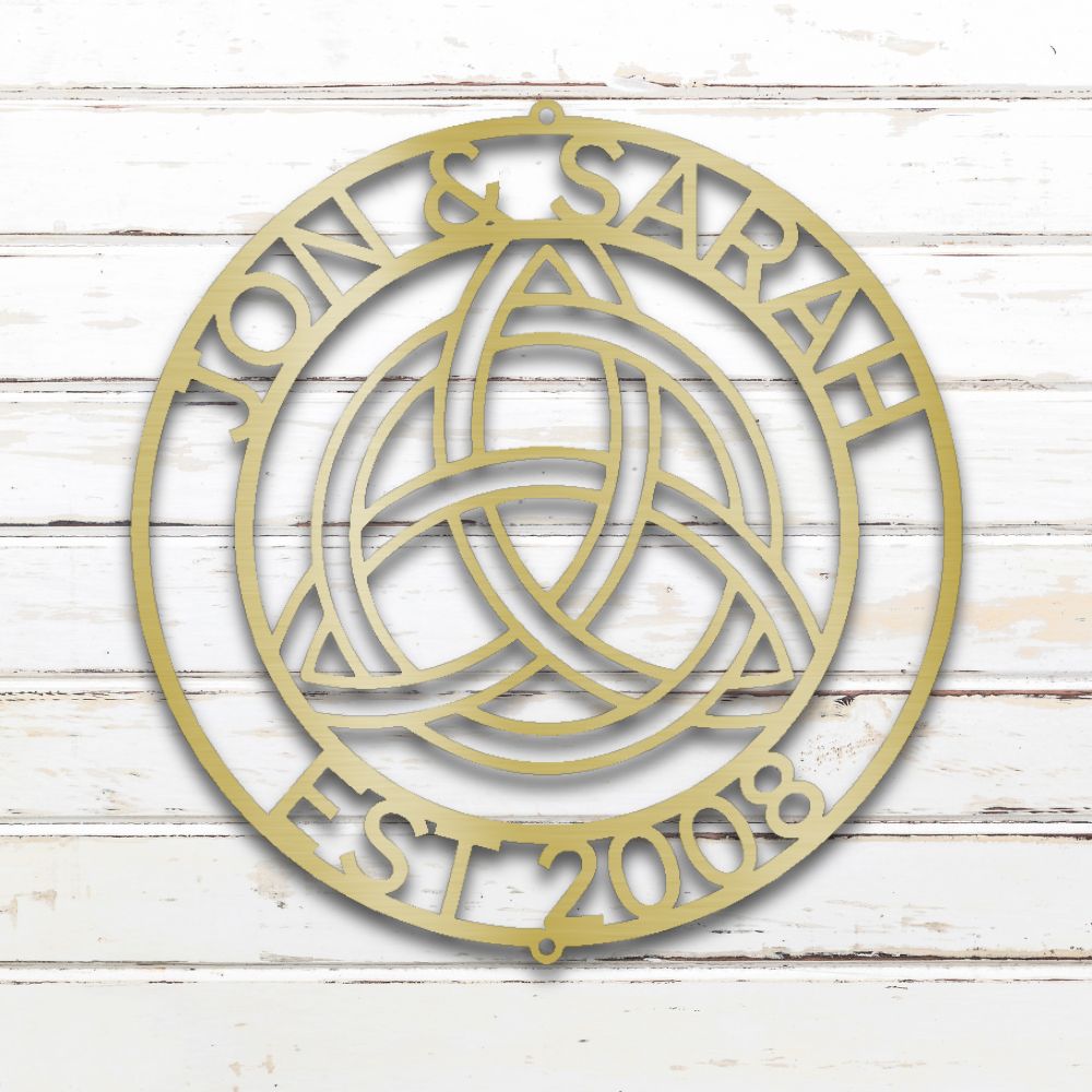 Celtic Knot Ring Metal Wall Art (Gold) | Shop Custom Metal Signs & Wall Decor | Sovereign Metalworks