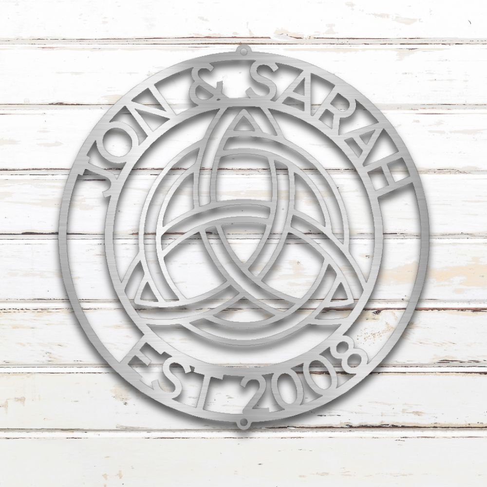 Celtic Knot Ring Metal Wall Art (Silver) | Shop Custom Metal Signs & Wall Decor | Sovereign Metalworks