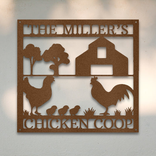 Chicken Coop Custom Metal Wall Art | Sovereign Metalworks