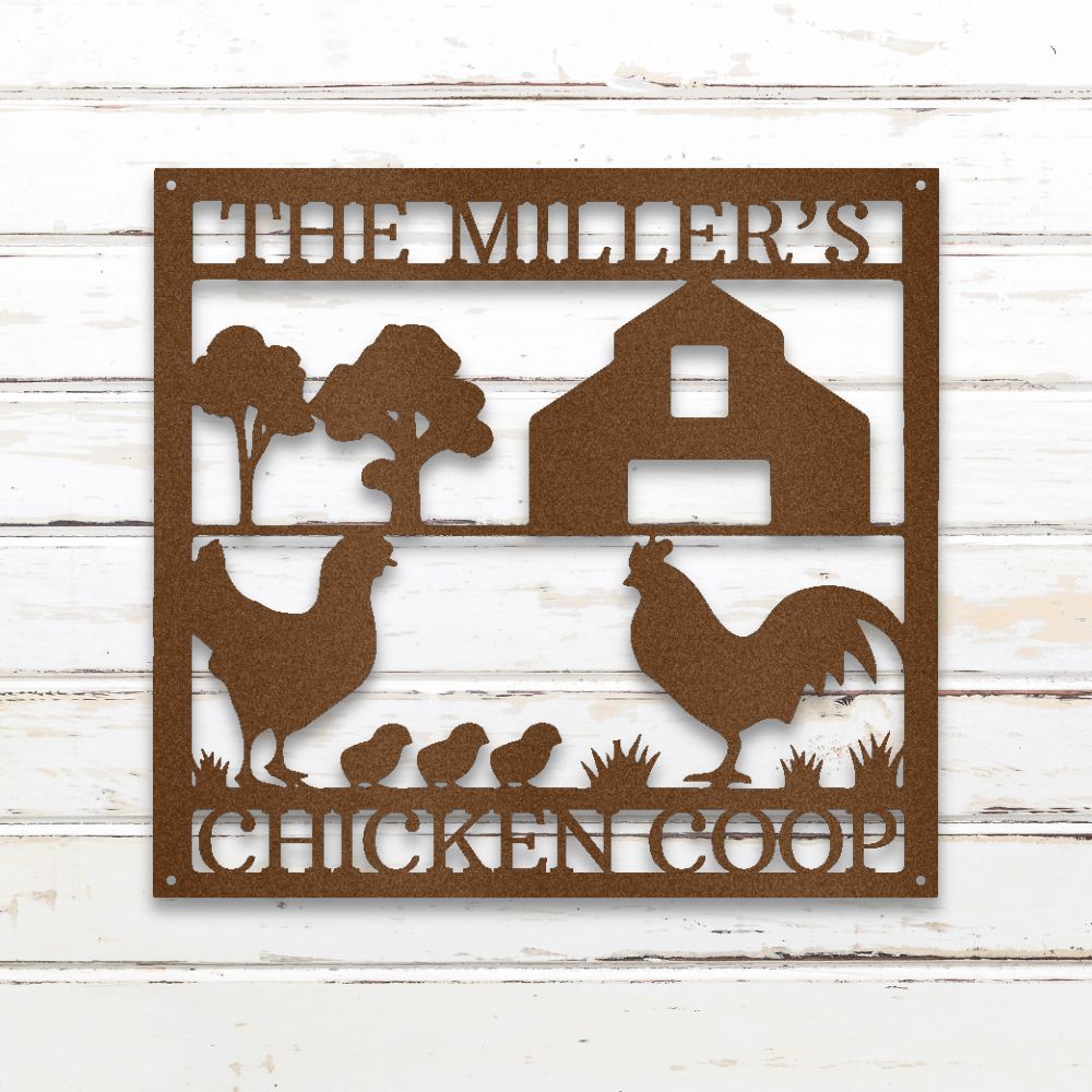 Chicken Coop Metal Wall Art (Copper) | Shop Custom Metal Signs & Wall Decor | Sovereign Metalworks