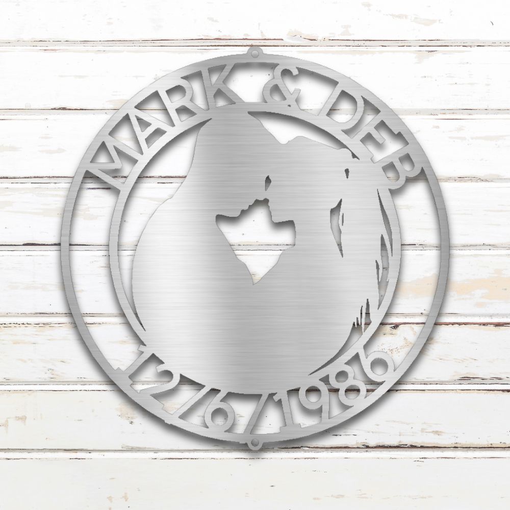 Couples Silhouette II Custom Metal Wall Art