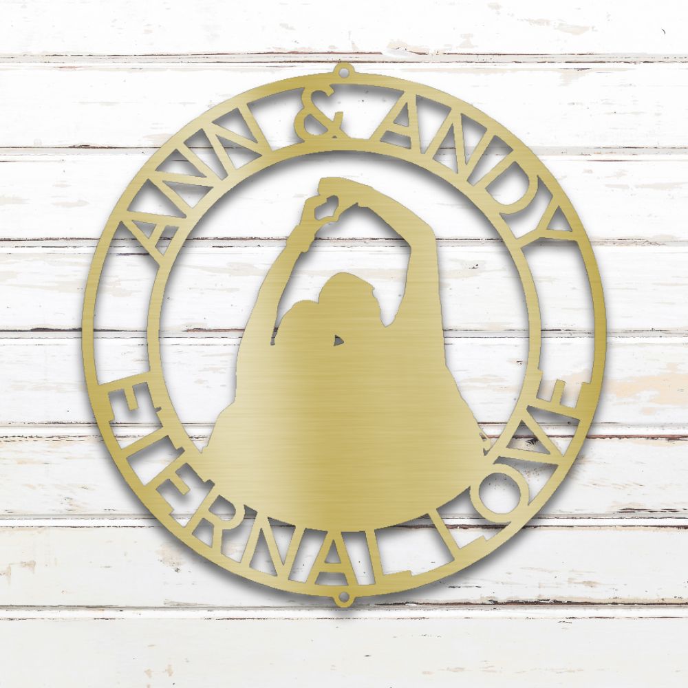 Couples Silhouette I Custom Metal Wall Art