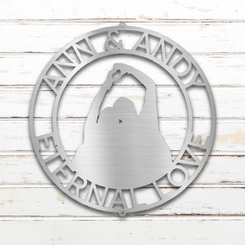 Couples Silhouette I Custom Metal Wall Art