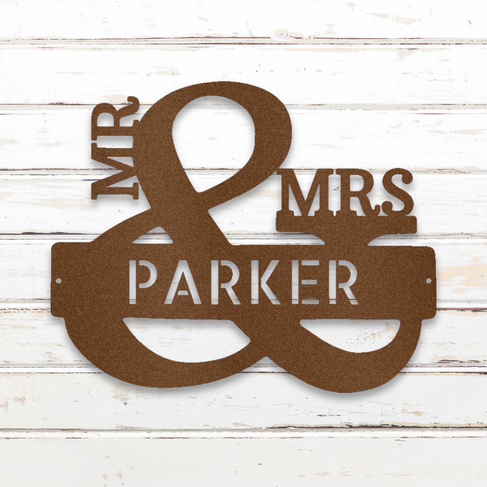 Couples Monogram Metal Wall Art (Copper) | Shop Custom Metal Signs & Wall Decor | Sovereign Metalworks