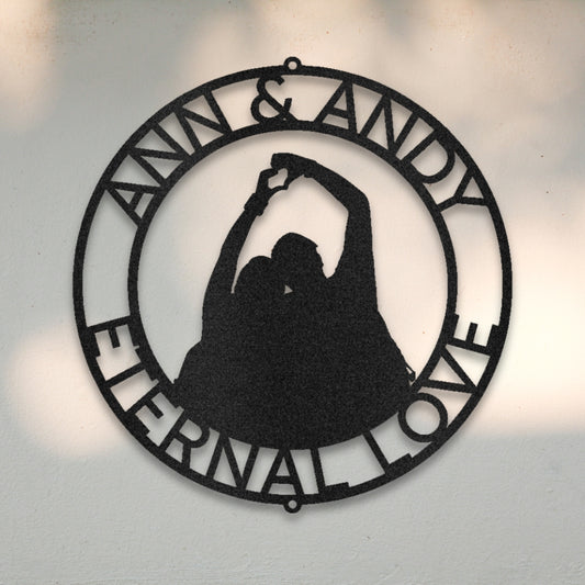 Couples Silhouette I Custom Metal Wall Art | Sovereign Metalworks