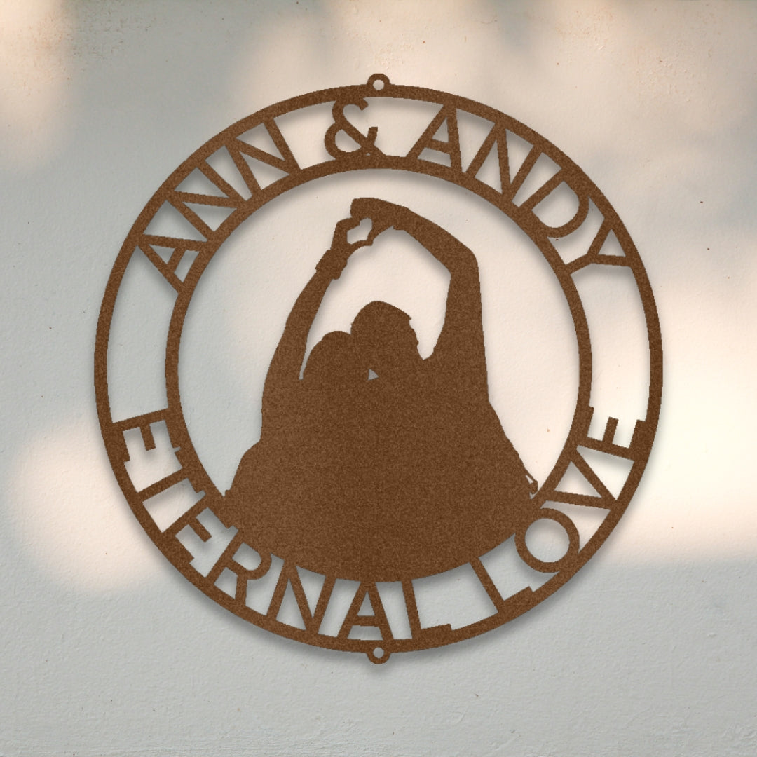 Couples Silhouette I Custom Metal Wall Art | Sovereign Metalworks