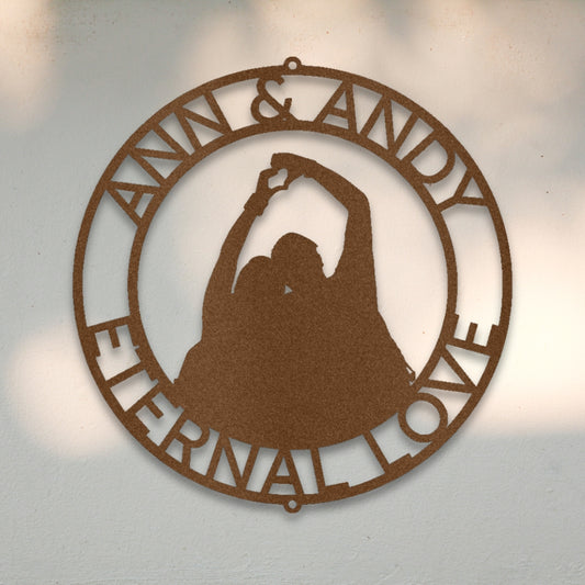 Couples Silhouette I Custom Metal Wall Art | Sovereign Metalworks