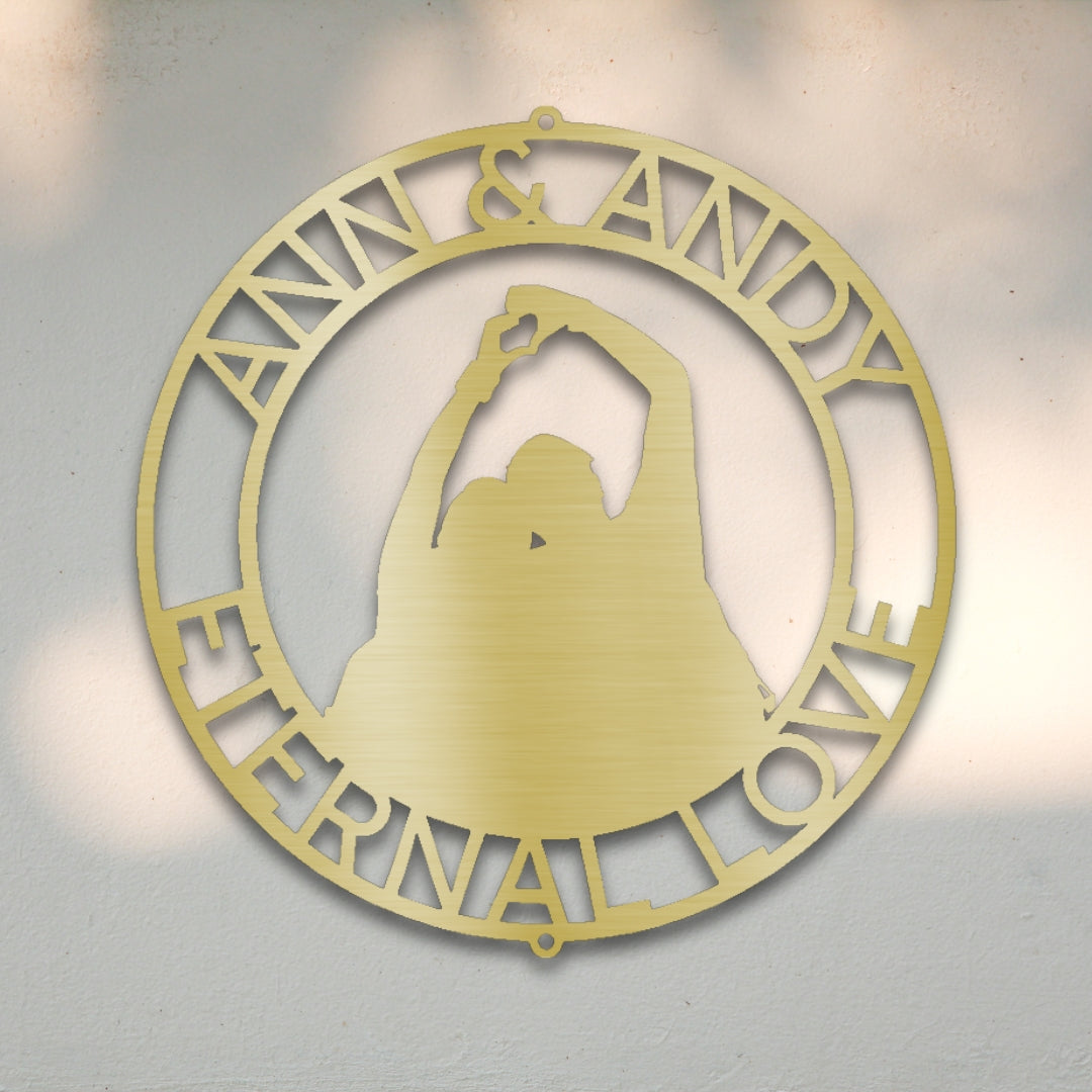 Couples Silhouette I Custom Metal Wall Art | Sovereign Metalworks