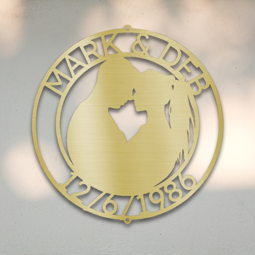 Couples Silhouette II Custom Metal Wall Art | Sovereign Metalworks