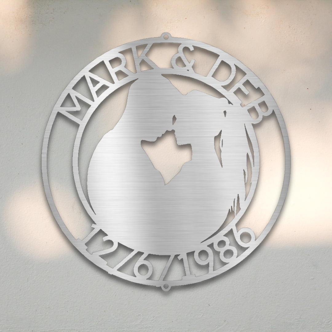 Couples Silhouette II Custom Metal Wall Art | Sovereign Metalworks