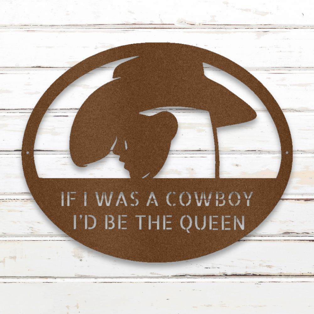 Cowgirl Custom Metal Wall Art (Copper) | Shop Custom Metal Signs & Wall Decor | Sovereign Metalworks