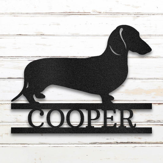 Dachshund Profile Custom Metal Wall Art (Black) | Shop Custom Metal Signs & Wall Decor | Sovereign Metalworks