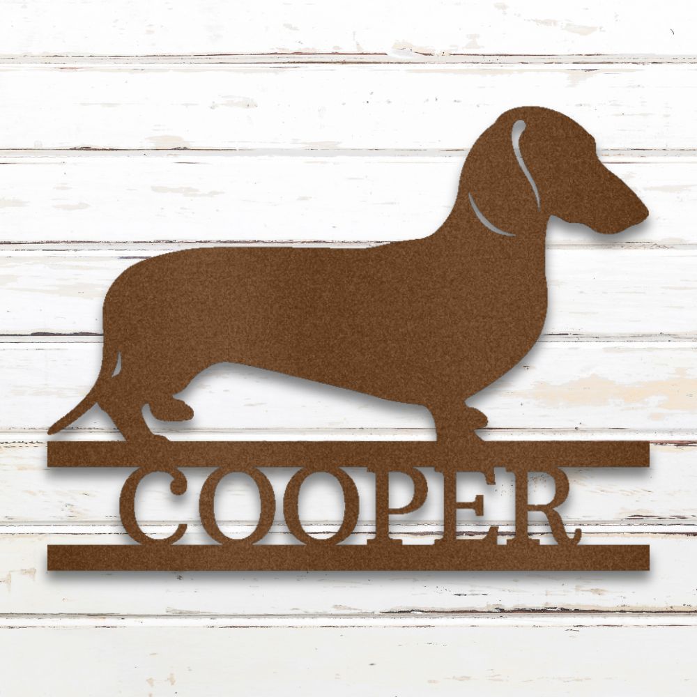 Dachshund Profile Custom Metal Wall Art (Copper) | Shop Custom Metal Signs & Wall Decor | Sovereign Metalworks