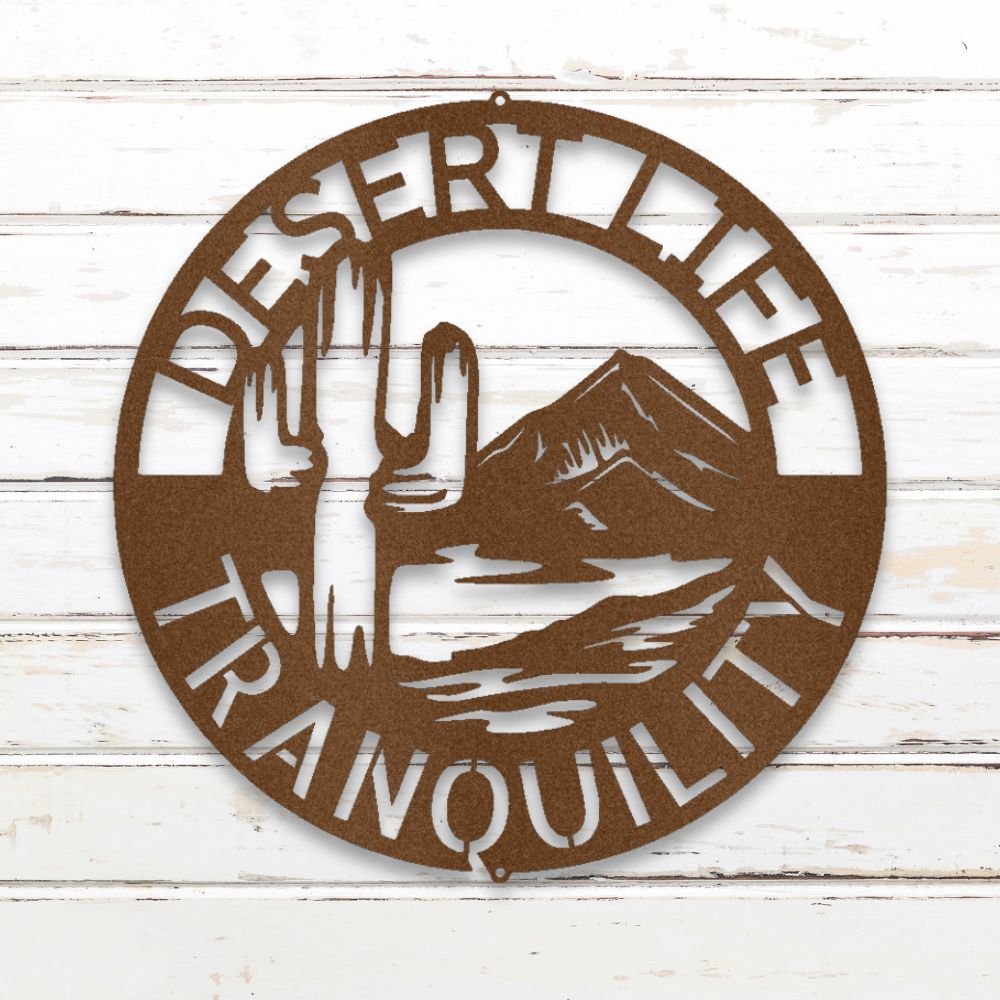 Desert Life Metal Wall Art (Copper) | Shop Custom Metal Signs & Wall Decor | Sovereign Metalworks