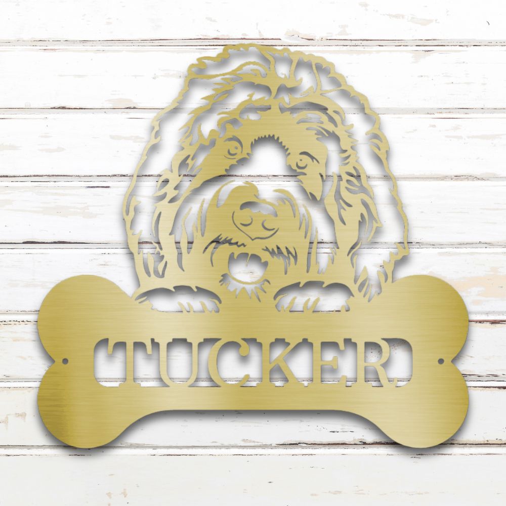 Pick Your Pup Custom Metal Wall Art (Gold) | Shop Custom Metal Signs & Wall Decor | Sovereign Metalworks