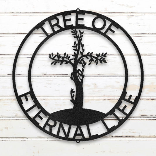 Eternal Tree of Life Metal Wall Art (Black) | Shop Custom Metal Signs & Wall Decor | Sovereign Metalworks