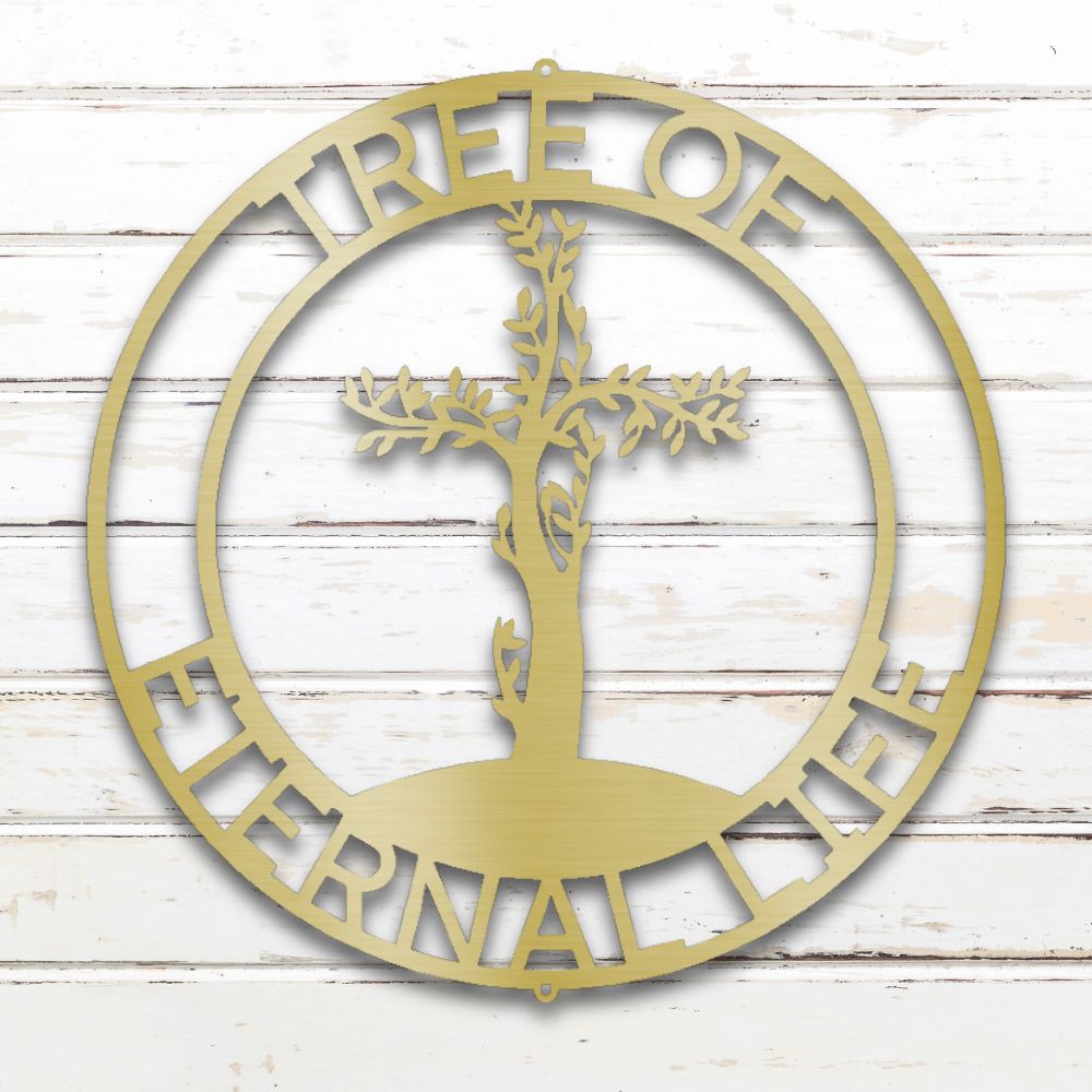 Eternal Tree of Life Metal Wall Art (Gold) | Shop Custom Metal Signs & Wall Decor | Sovereign Metalworks